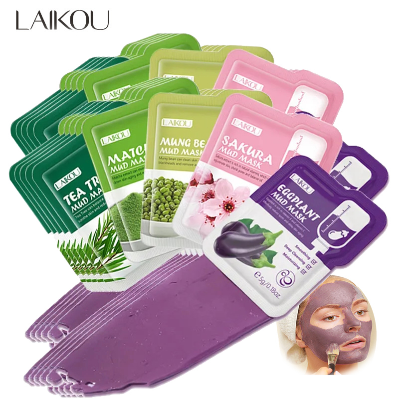 Dust Mask Construction - มาสก์โคลนสีชมพู50ชิ้นจากญี่ปุ่นแผ่นมาร์คหน้าช่วยทำความสะอาดอย่างล้ำลึกควบคุมความมันมอยส์เจอร์ไรเซอร์