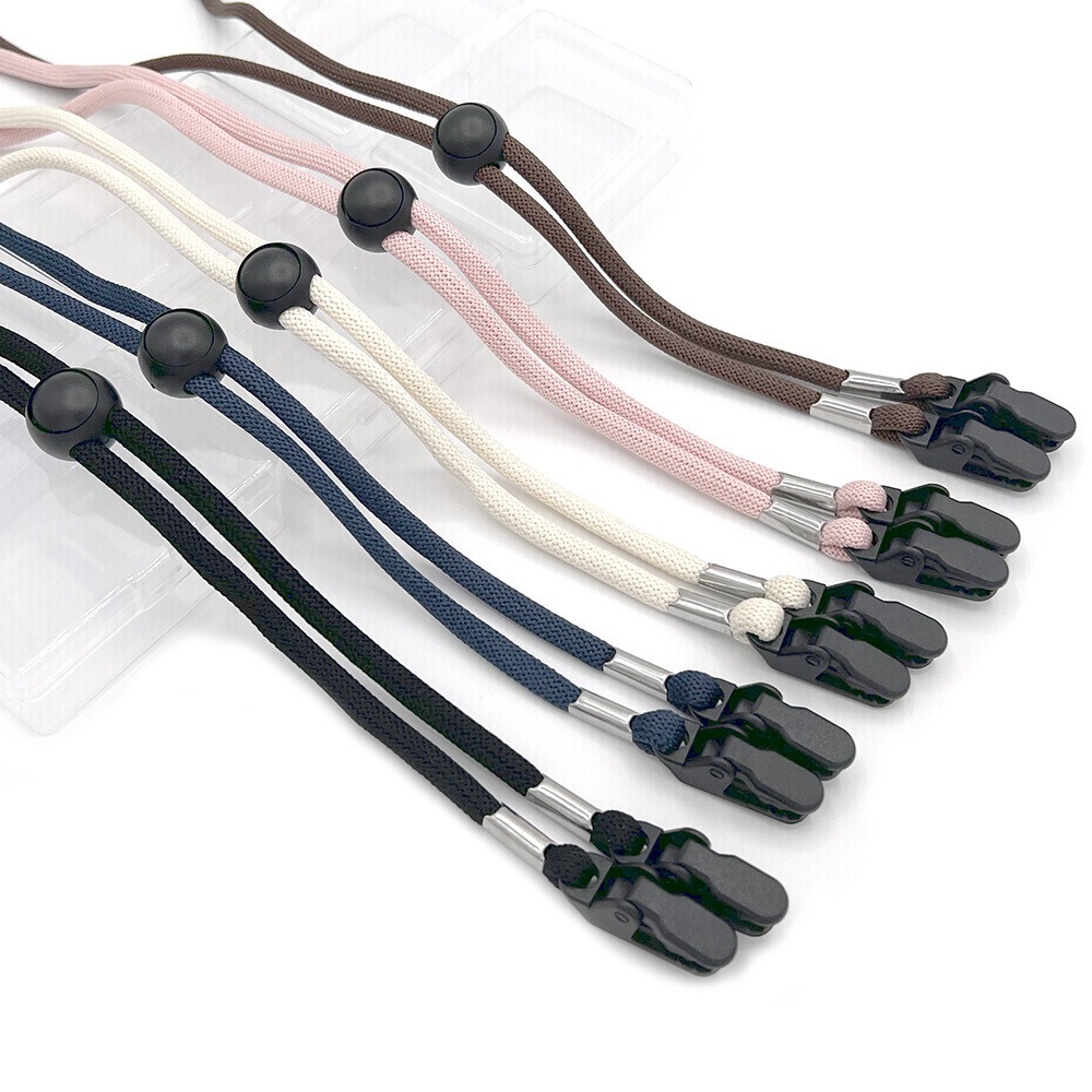 Mask Lanyard Adjustable - สายคล้องหน้ากาก/หมวกแบบใหม่ 4/5 ชิ้น พร้อมตะขอเกี่ยวป้องกันการหล่น สายรัดคางแบบยืดหยุ่น ถอดออกได้