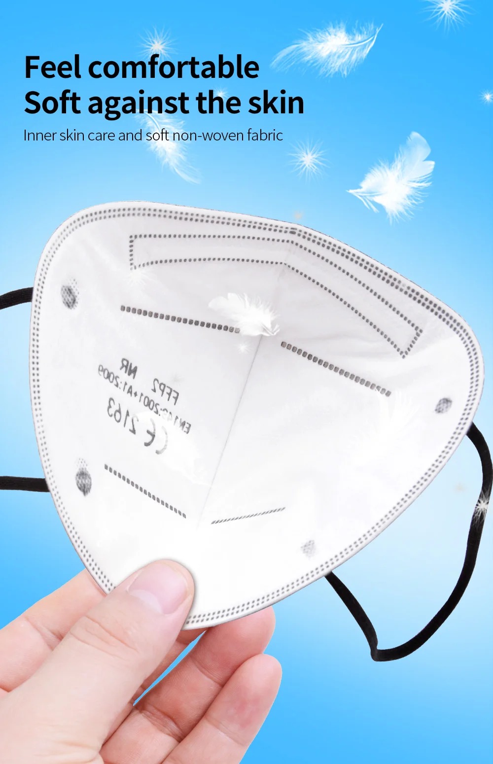 หน้ากาก FFP2 5 ชั้น ได้รับการร - Disposable Mask Blue บทวิจารณ์และราคา